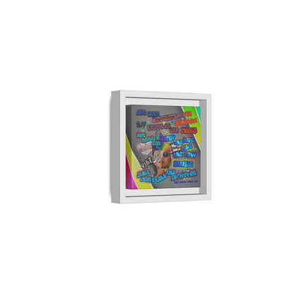 drop the beat - framed canvas art (rainbow split)