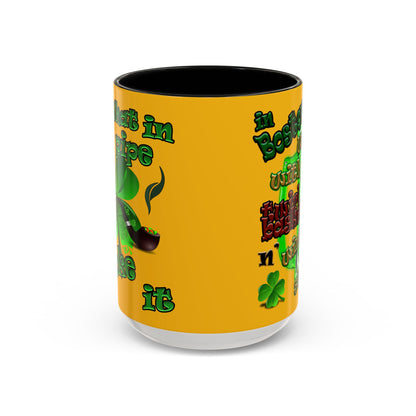 celtics logo - Accent Mug (yellow)