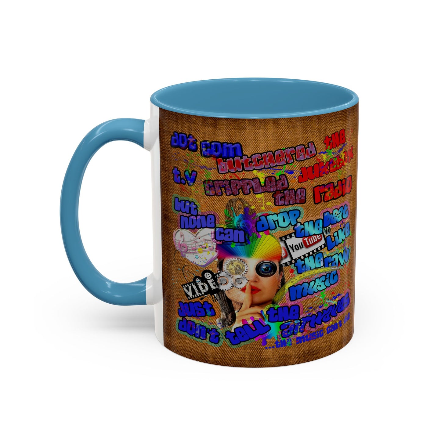 drop the beat - Accent Mug (brown papyrus)