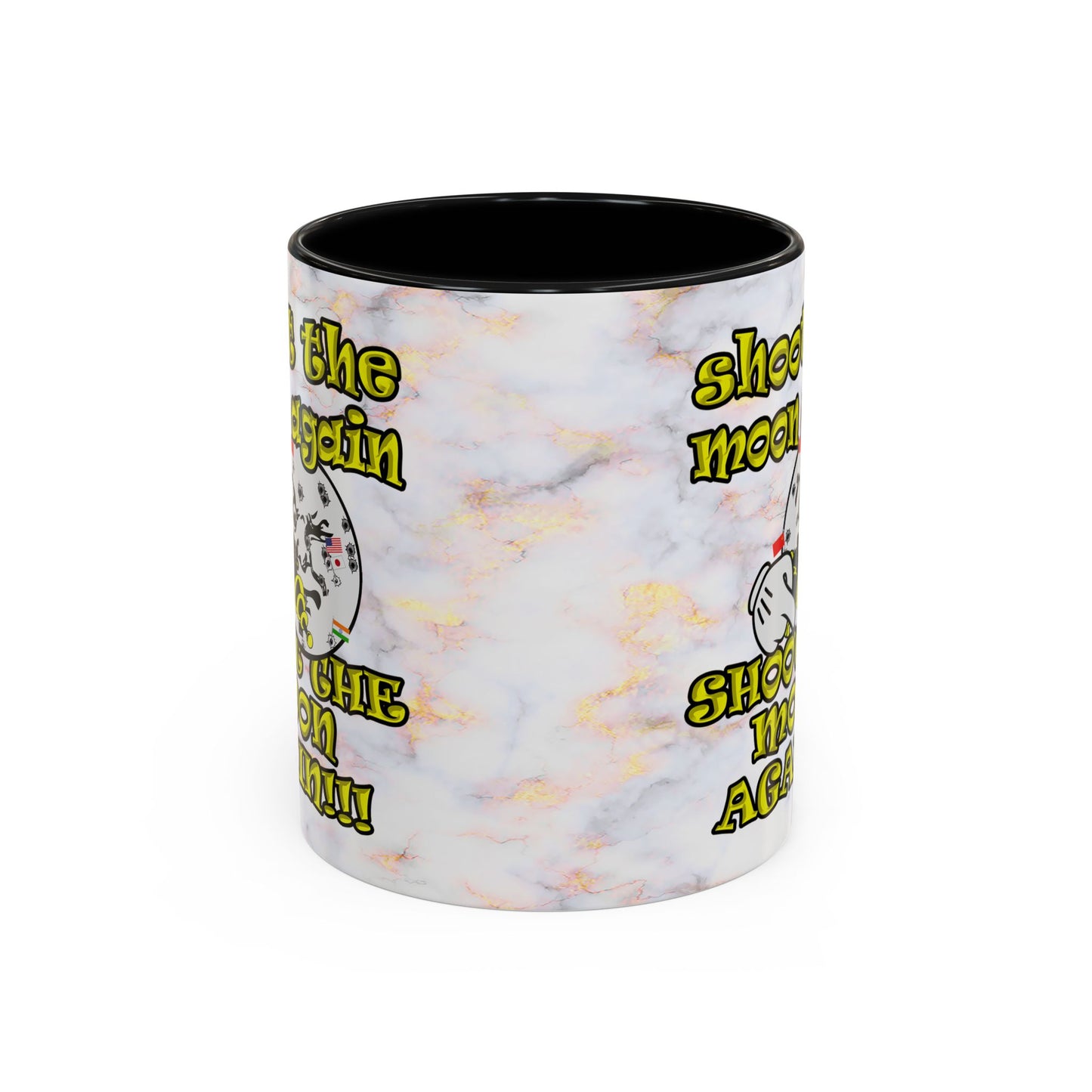 shoot the moon again - Accent Mug (white marble)