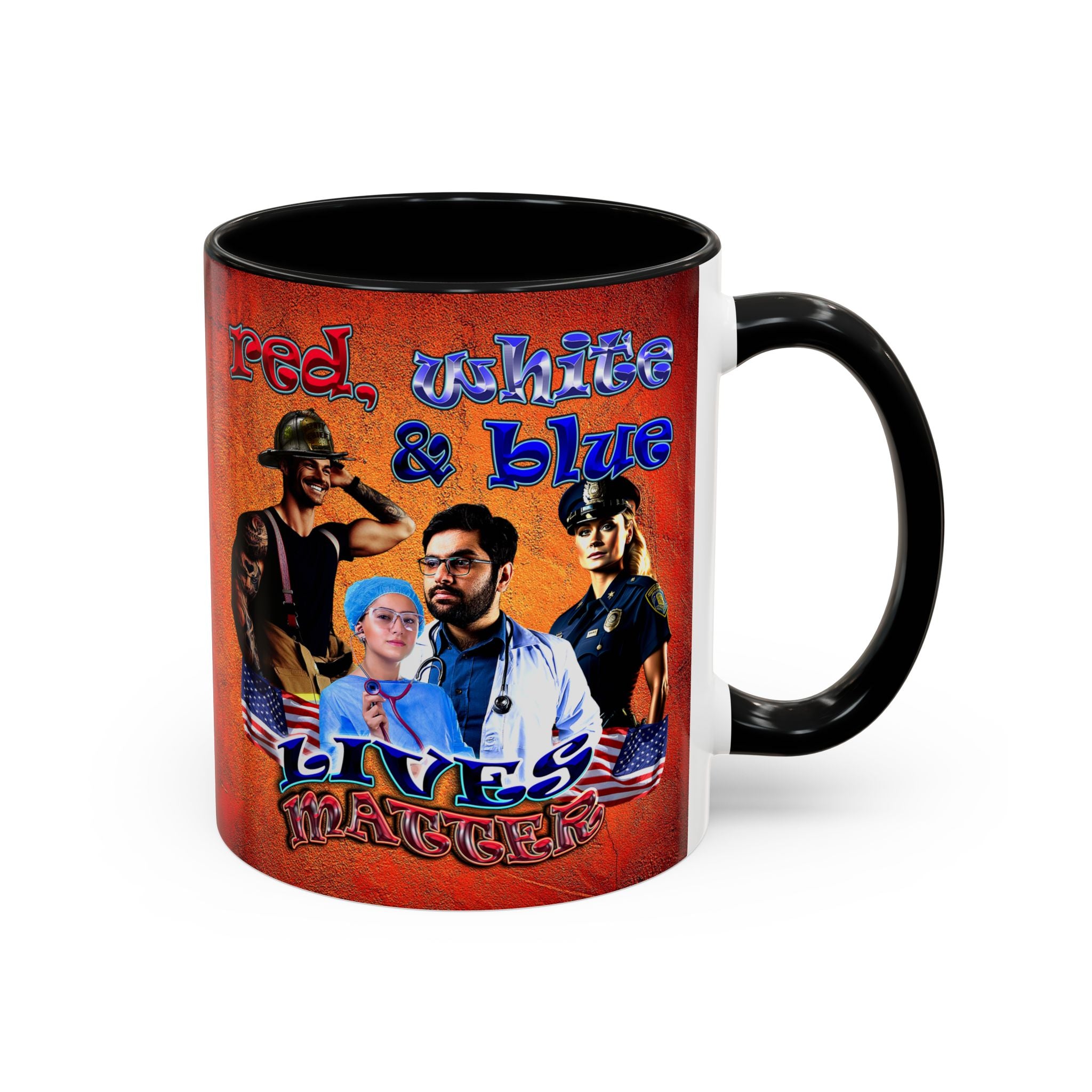 rw&b lives matter - Accent Mug (burnt orange)