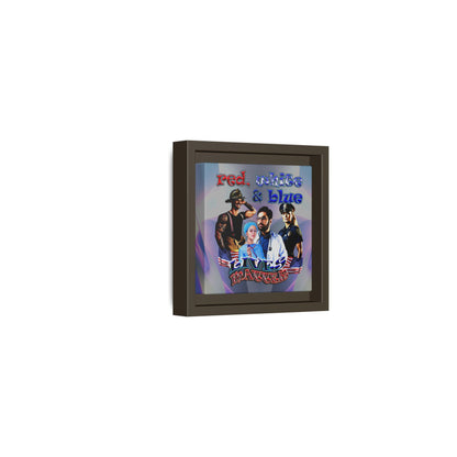 rw&b lives matter - framed canvas art (grey-pink wave)