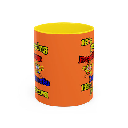popping like popcorn - Accent Mug (crusta)
