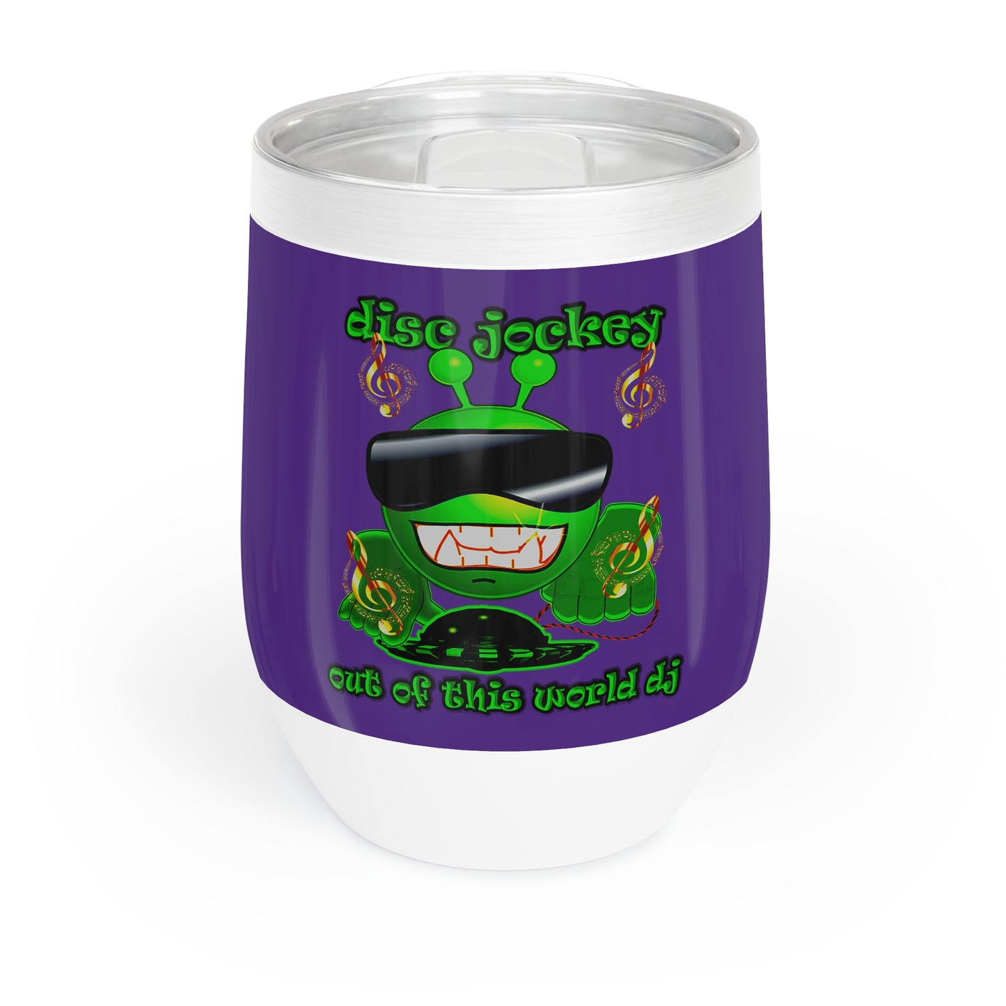 disc jockey - Chill Wine Tumbler (purple)