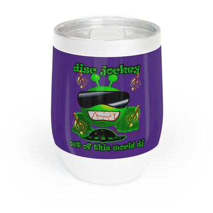 disc jockey - Chill Wine Tumbler (purple)