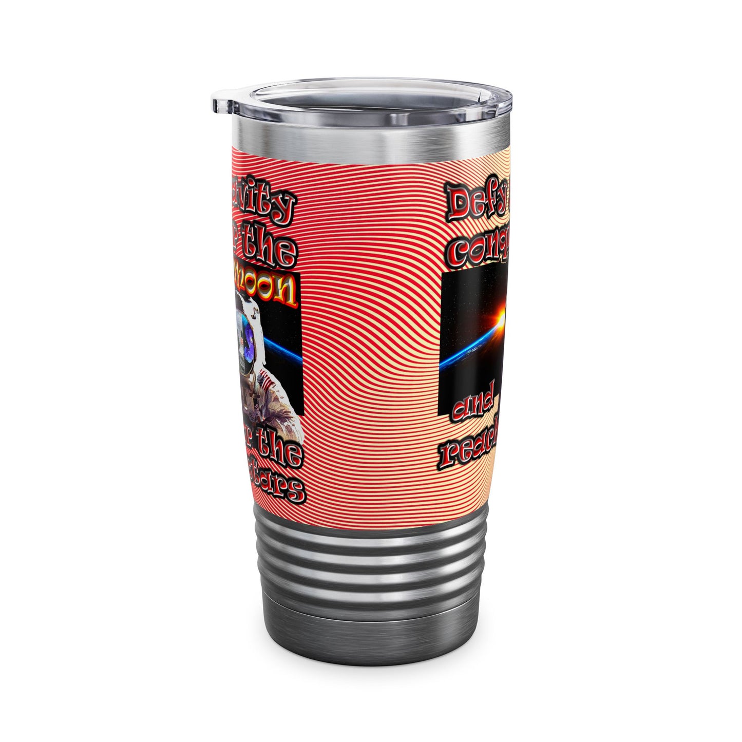 defy conquer reach - Ringneck Tumbler, 20oz (yellow-orange wave)