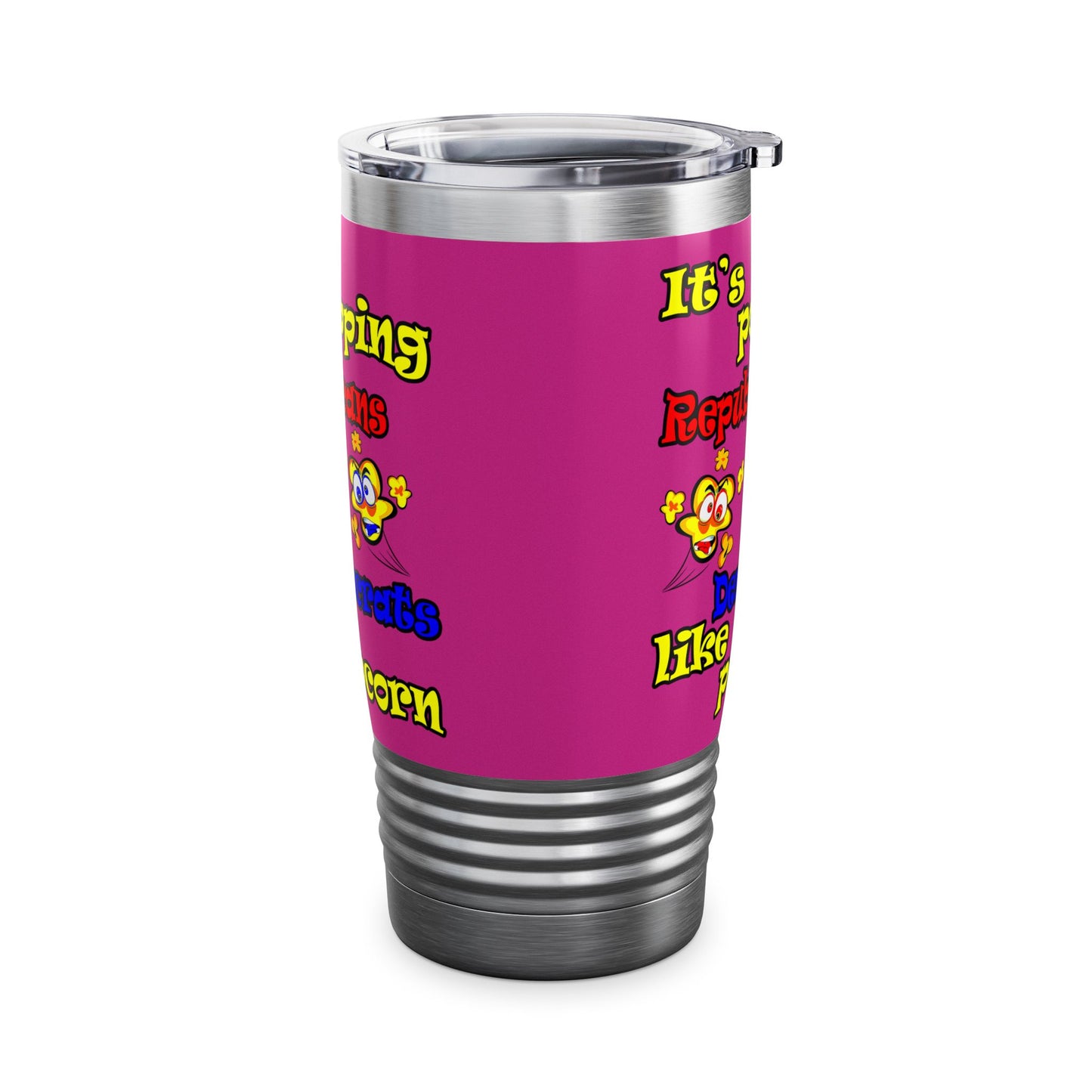 popping like popcorn - Ringneck Tumbler, 20oz (pink)
