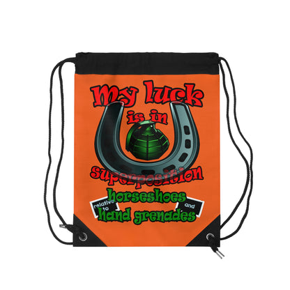 my luck - Drawstring Bag (orange)