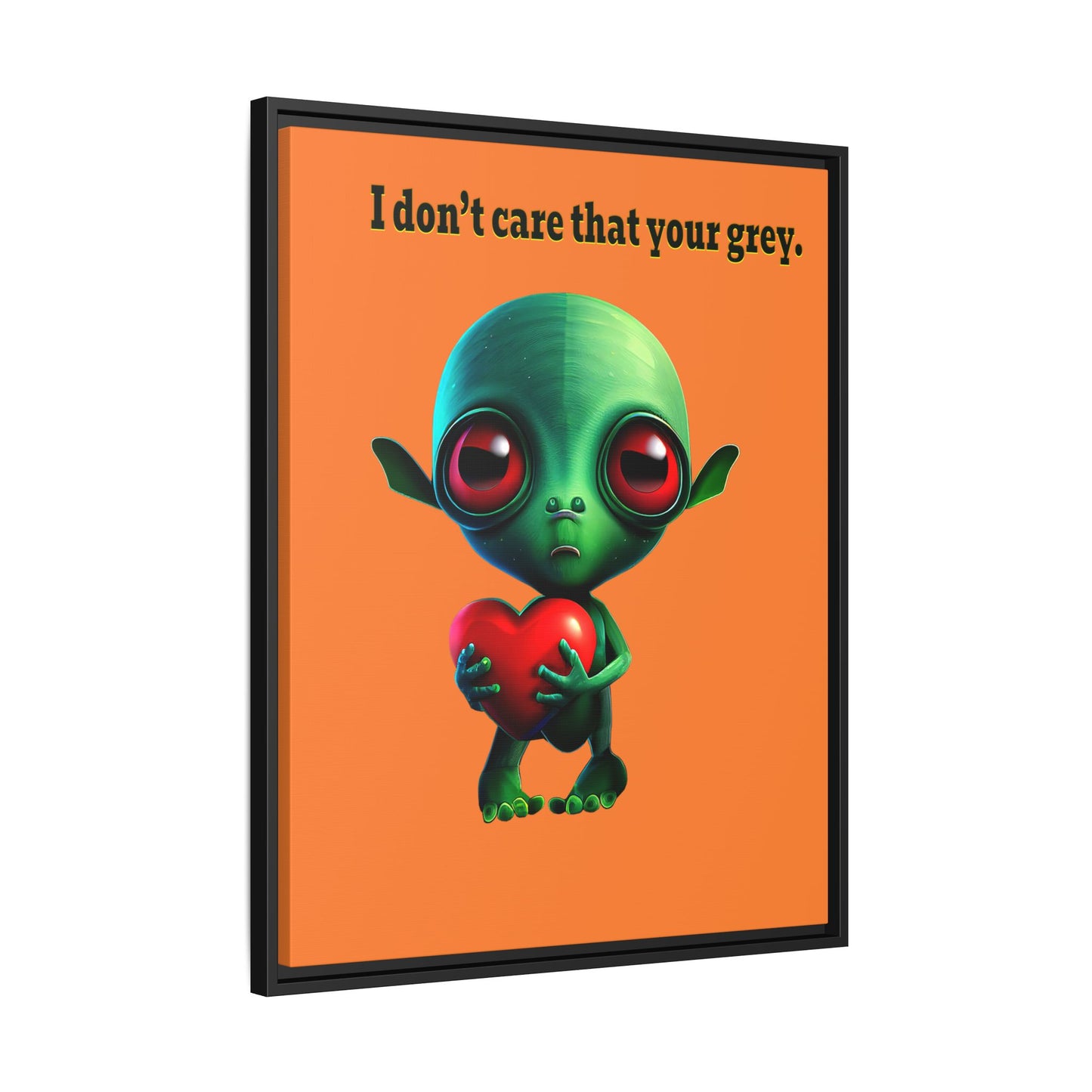 I don't care that your grey - framed canvas art (crusta)