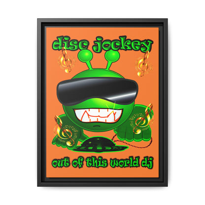 disc jockey - framed canvas art (crusta)