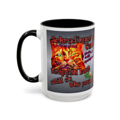 schrodinger's cat - Accent Mug (brushed nickel)