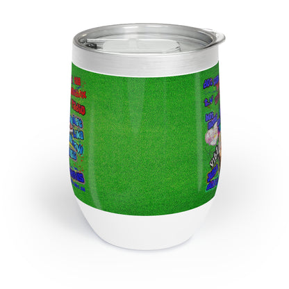 drop the beat - Chill Wine Tumbler  (green turf)