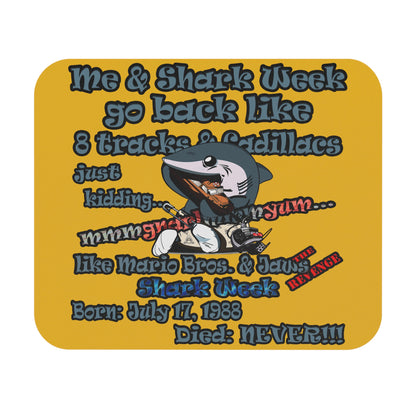 shark week - Mouse Pad (Rectangle) - (yellow)