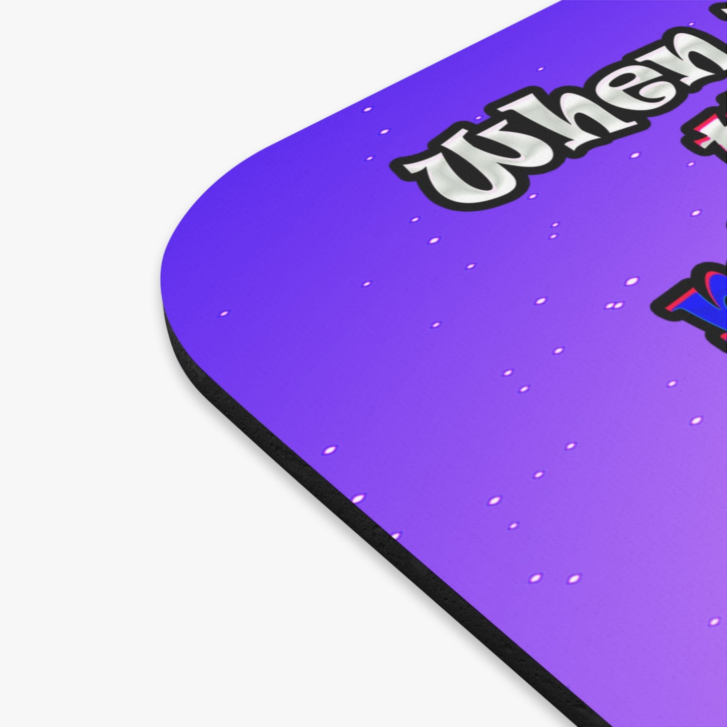 doggystyle - Mouse Pad (Rectangle) (purple-pink wave)