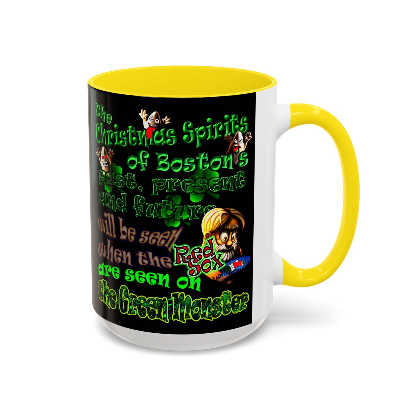 christmas spirits of boston - Accent Mug (black)