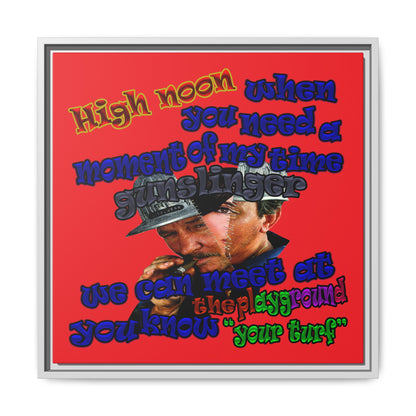 high noon - framed canvas art (red)