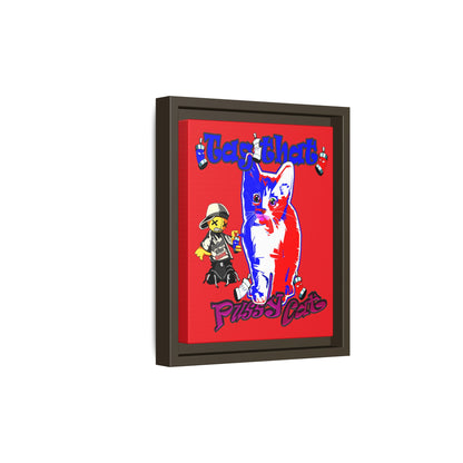 tag that - framed canvas art (red)