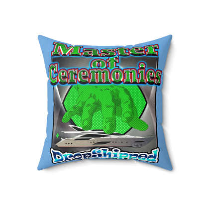 logo - Spun Polyester Square Pillow - (light blue)