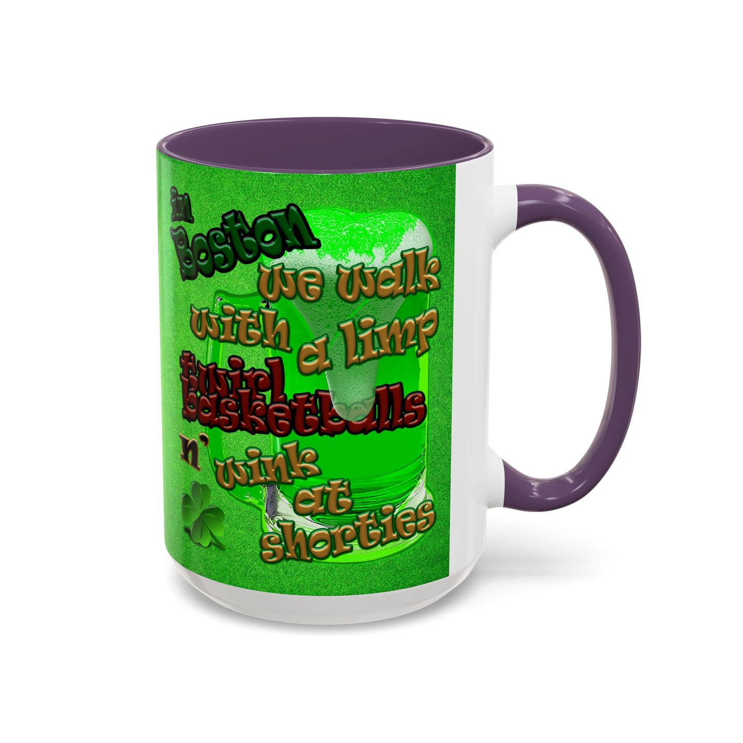 celtics logo - Accent Mug (green turf)