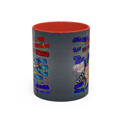 drop the beat - Accent Mug (grey-light grey)