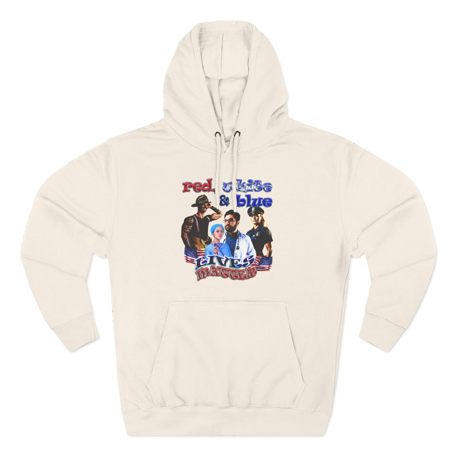 rw&b lives matter - Three-Panel Fleece Hoodie