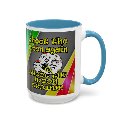 shoot the moon again - Accent Mug (rainbow split)