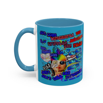 drop the beat - Accent Mug (turquoise)