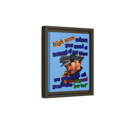 high noon - framed canvas art (light blue)