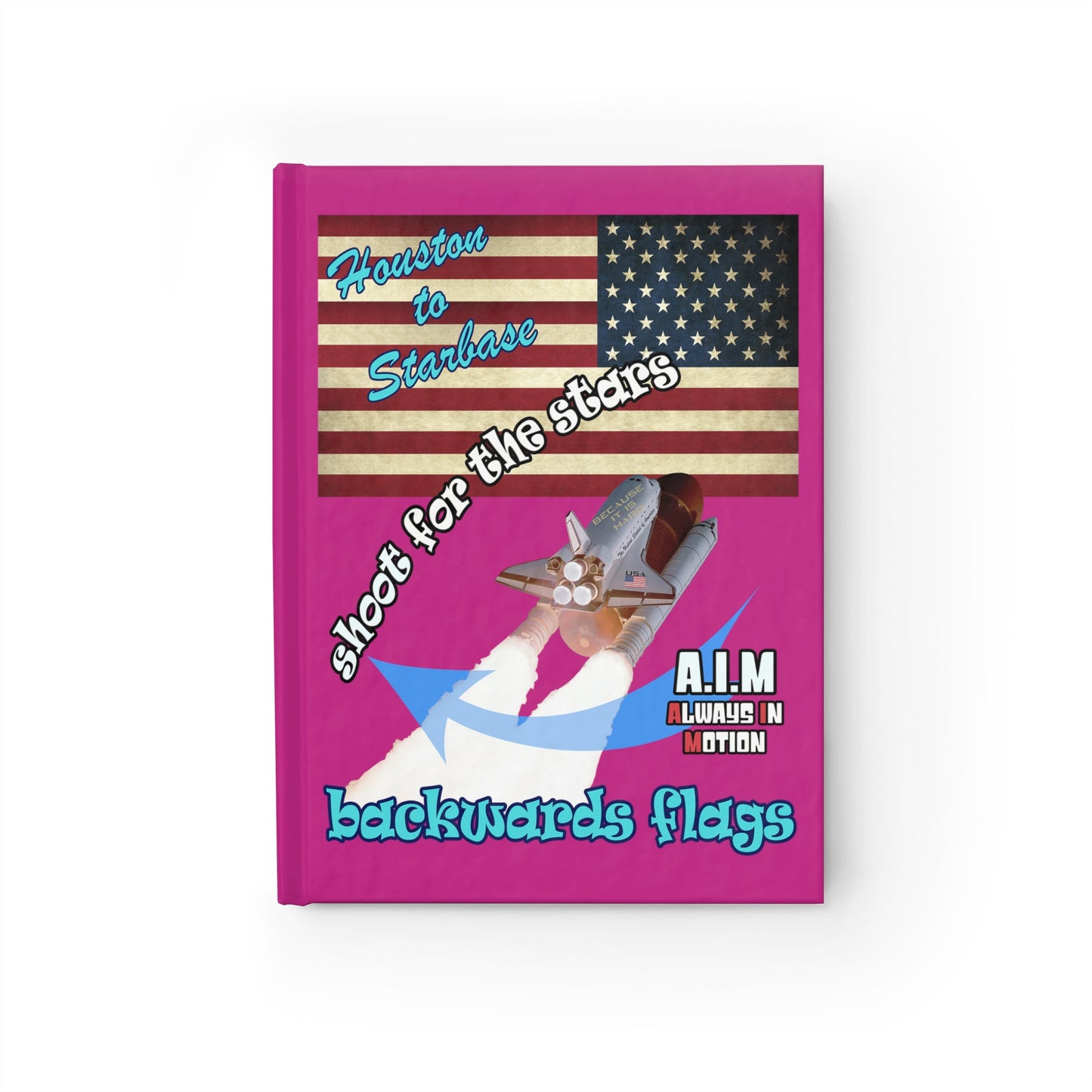 shoot for the stars - journal-blank (pink)