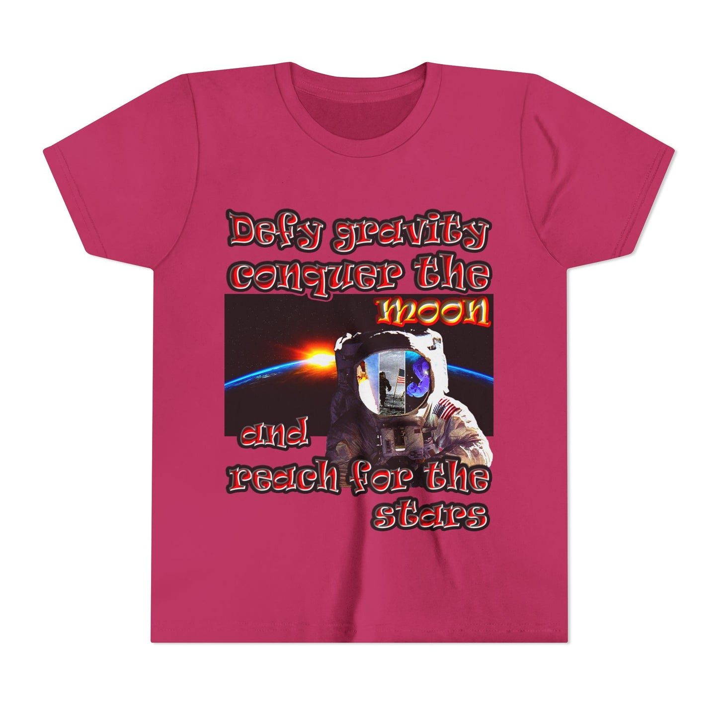 defy conquer reach - Youth Short Sleeve Tee