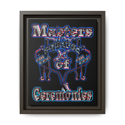 em cee squared - framed canvas art (black)