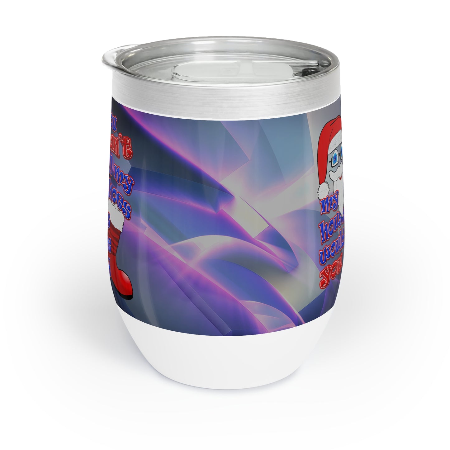 santa's shoes - Chill Wine Tumbler (grey-pink wave)