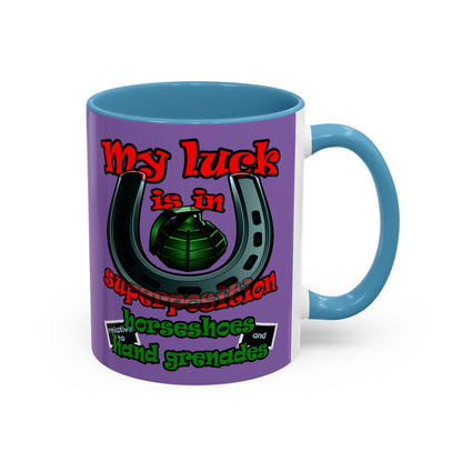 my luck - Accent Mug (light purple)