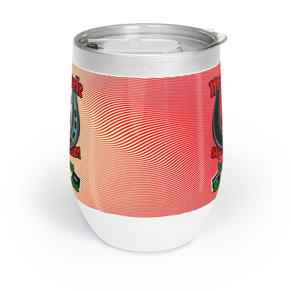 my luck - Chill Wine Tumbler (yellow-orange wave)