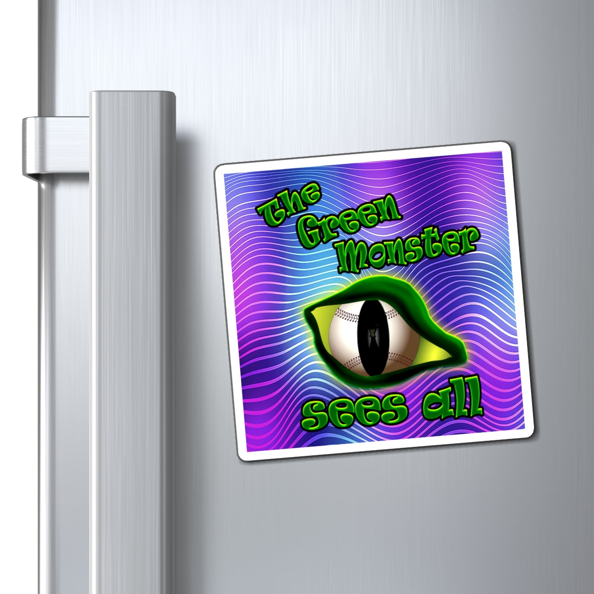 green monster - Magnets - (purple wave)