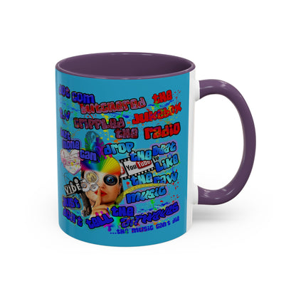 drop the beat - Accent Mug (turquoise)