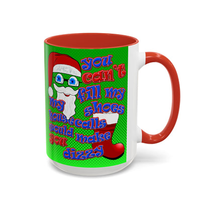 santa's shoes - Accent Mug (logo green)