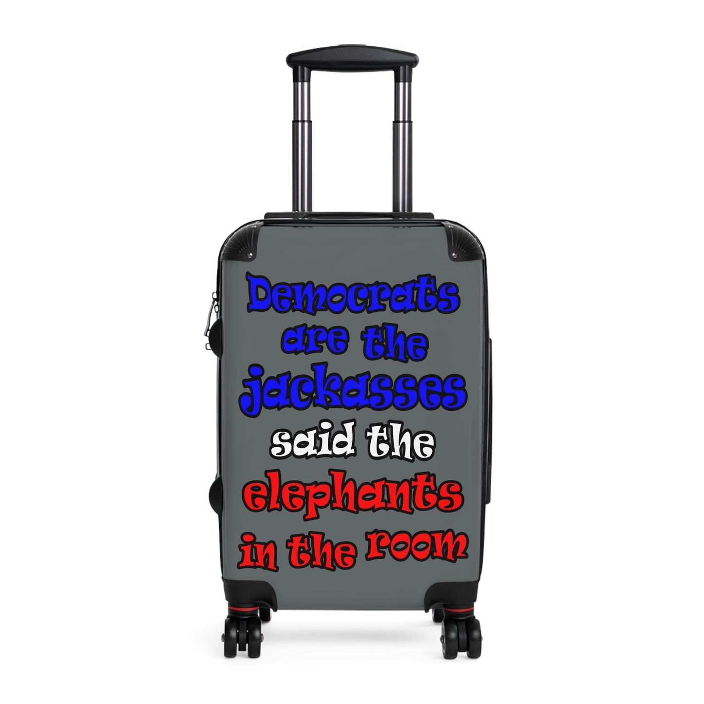 donkeys and elephants - Suitcase (dark grey)