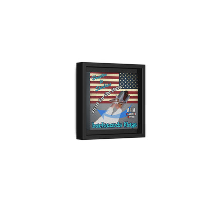 shoot for the stars - framed canvas art (grey-light grey)