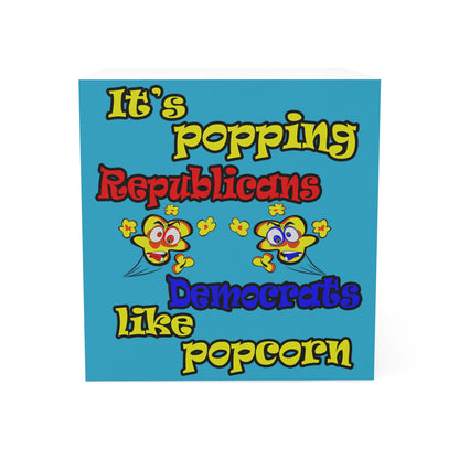 popping like popcorn - note cube (turquoise)