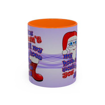 santa's shoes - Accent Mug (light blue-pink wave)