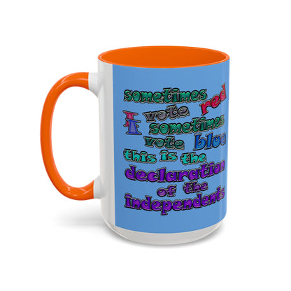 declaration of the independents - Accent Mug (light blue)