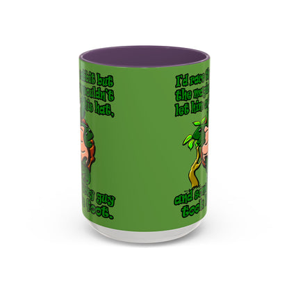 turtle race - Accent Mug (green)
