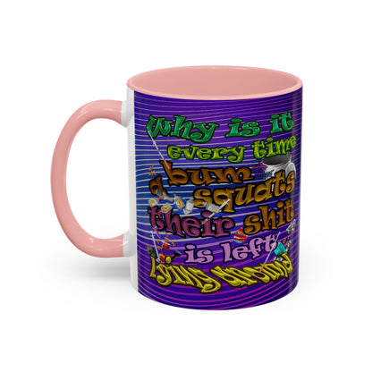 the bum's shit - Accent Mug (purple wave)
