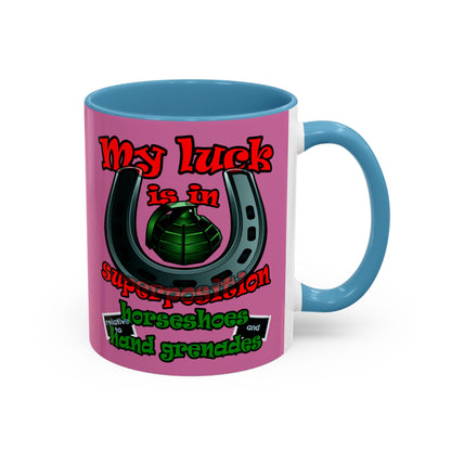 my luck - Accent Mug (light pink)