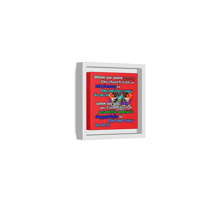 doggystyle - framed canvas art (red)