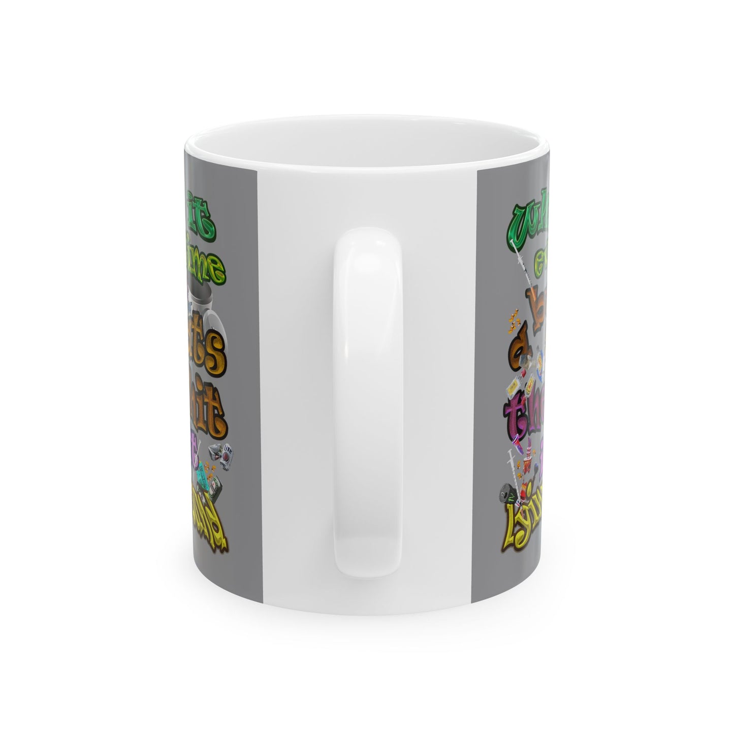 the bum's shit - White Mug (grey)