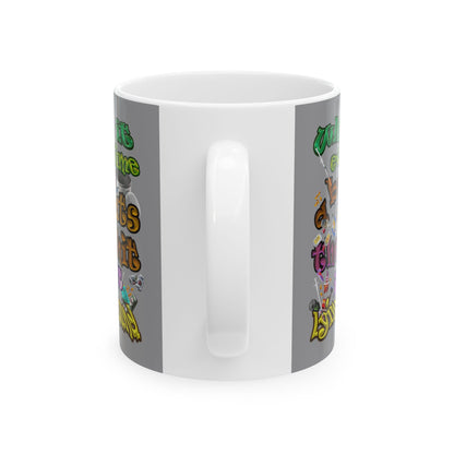 the bum's shit - White Mug (grey)