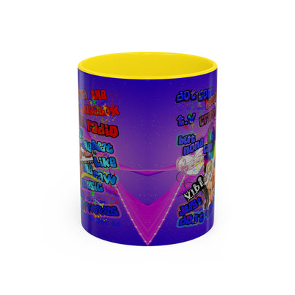 drop the beat - Accent Mug (purple-pink wave)