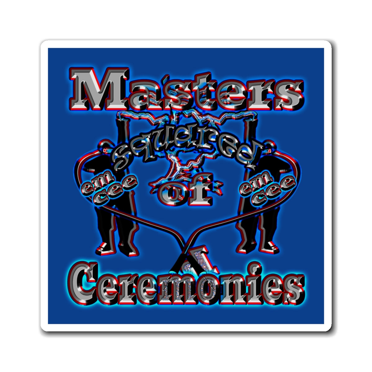 em cee squared - Magnets - (dark blue)